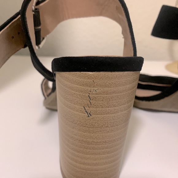 Simple Black Block Heel Strapped Sandals. BRASH. Gently Worn. Size US 7 1/2 - Picture 6 of 9